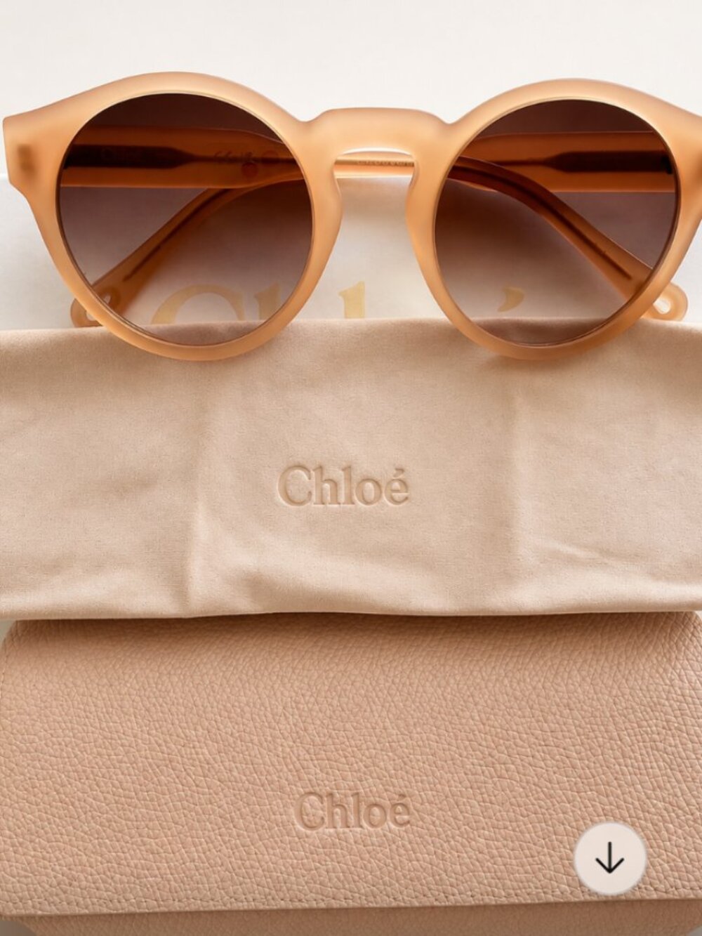 Chloé CH0158S 004 Nude Opal Brown Sunglasses - Never Worn w/Case, Full Packaging